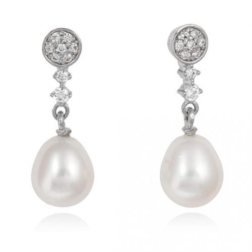Pendientes plata perla Marina Garcia 90263PB