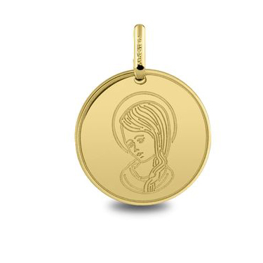 Medalla oro virgen niña
