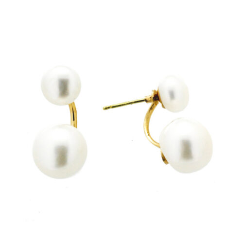 Pendientes perlas dobles desmontable oro DO26-5748-P Joyería Rincón valladolid