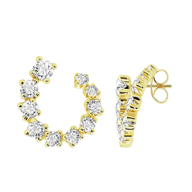 Pendientes espiral oro amarillo DC0203261 Joyería Rincón