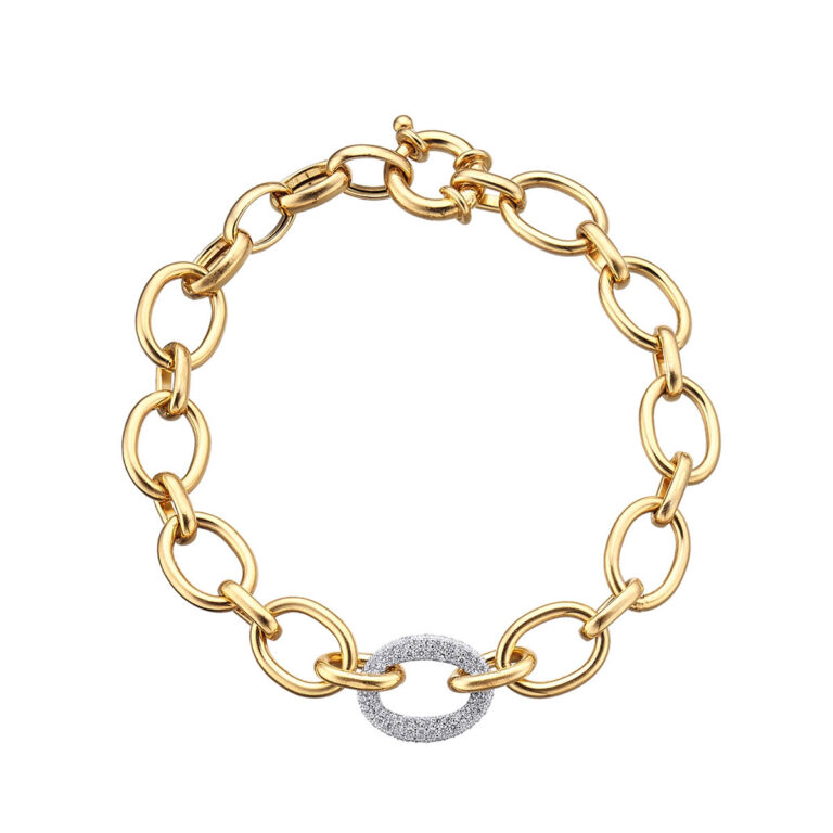 Pulsera Durán Exquse plata dorada 00511111 Joyería Rincón