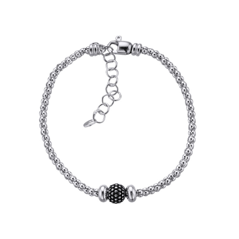 Pulsera Durán Exquse plata bola rutenio 00514197 Joyería Rincón