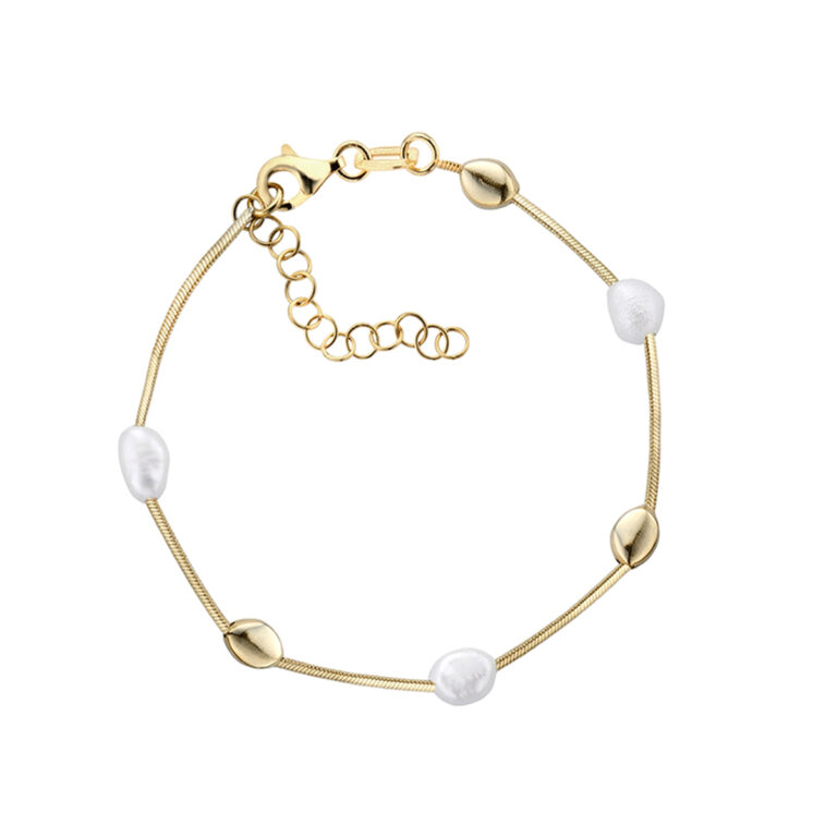Pulsera Durán Exquse plata dorada perlas 00514351 Joyería Rincón